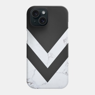 Black Chevron Marble Design Phone Case