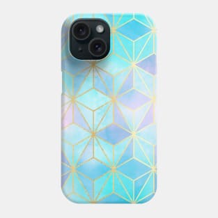 Iridescent & Gold Geometric Pattern Phone Case