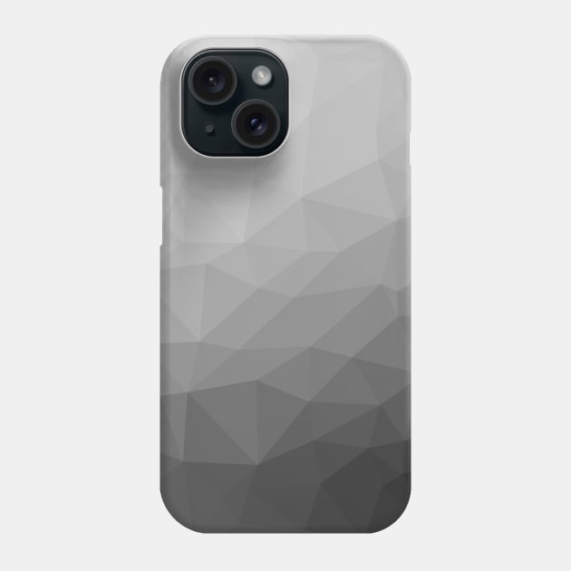 Grey Gradient Geometric Mesh Pattern Phone Case by PLdesign