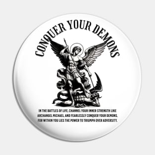 Conquer Your Demons Gym Motivation Pin