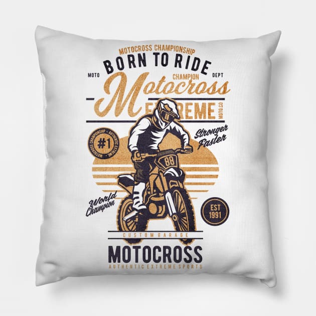 Motocross Extreme Pillow by Tempe Gaul