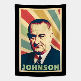 Lyndon B Johnson Vintage Colors Tapestry