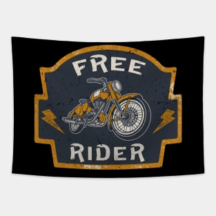 Free Rider Motorcycle Biker Vintage Tapestry