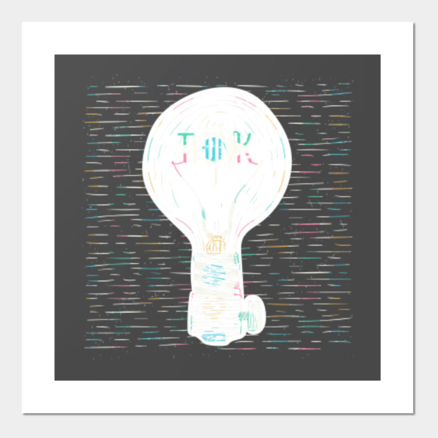 Think Bulb Colorful Abstract Bulb Posters And Art Prints