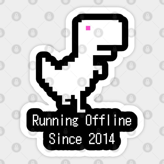 Offline Dino Gaming Design' Sticker