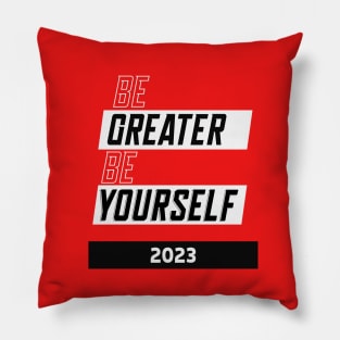 be greater be yourself Quote lettering typography buns Pillow