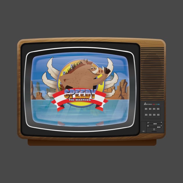 Speedy The Warthog Retro TV by muscetiner