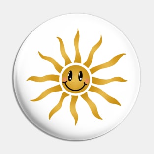 Smiley sun Pin