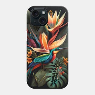 Tropical Plant Bird Paradise Flower Isolated Phone Case