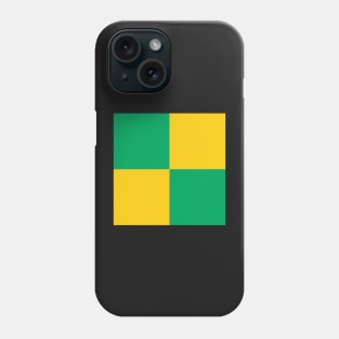 Norwich City Green and Yellow Checkered Fan Flag Phone Case