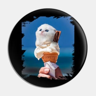 Ice-Cat Cat Ice Cream Pin