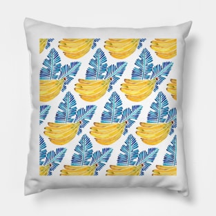 Blue Bananas Pattern Pillow