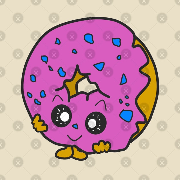 pink little cute donut tasty frosting by FromBerlinGift