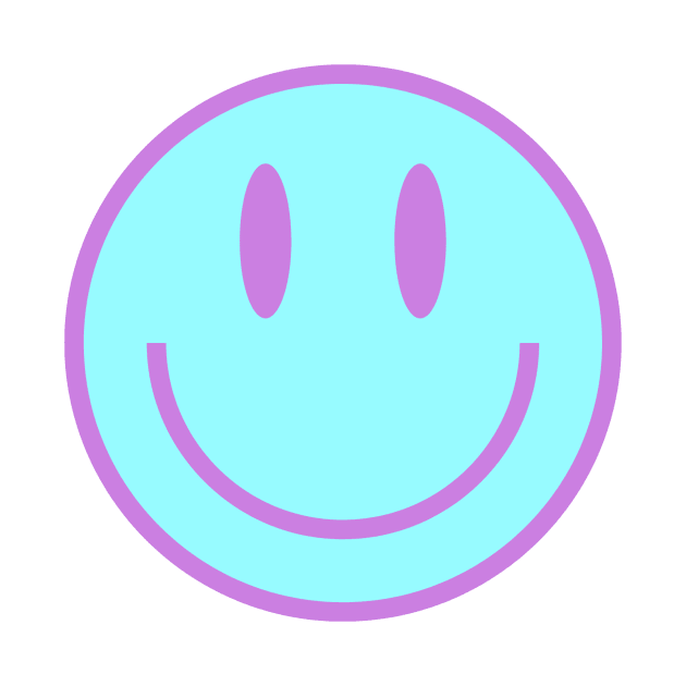 Smiley Face in Blue & Purple by emilykroll