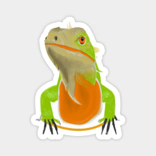 Cute Iguana Drawing Magnet