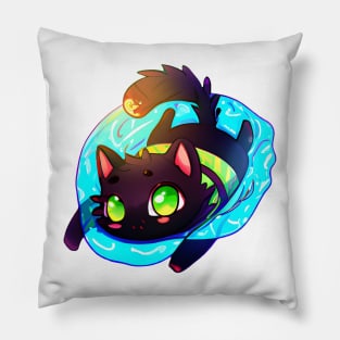 Black cat Swimming Pillow