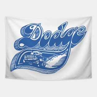 Vintage Dodge Pick-Up Art (Blue) Tapestry