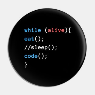 Eat Sleep Code | Programmierer | Web-Entwickler | Hacker Pin