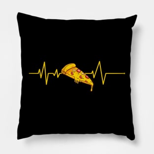 Cute Pizza Design Heartbeat Pizza Lovers Pillow