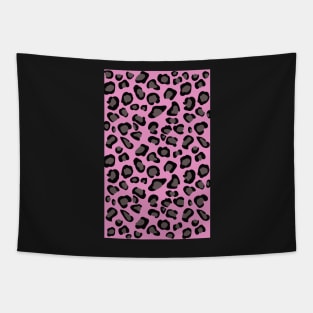 Pink and Gray Leopard Print Tapestry