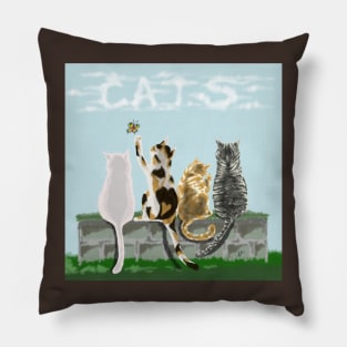 Cats at four Pillow