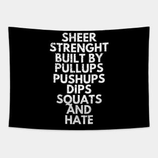 Sheer Strength Workout Motivation Tapestry