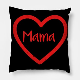 Mama , mothers day gift , Heart , grand ma gift , Love U Mom Pillow