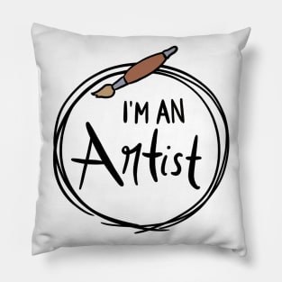 I'm an Artist: Paintbrush Edition Pillow