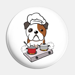 Funny Bulldog is cooking Pin