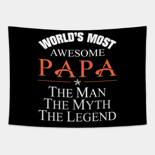 papa the man the myth Fathers Day Tapestry