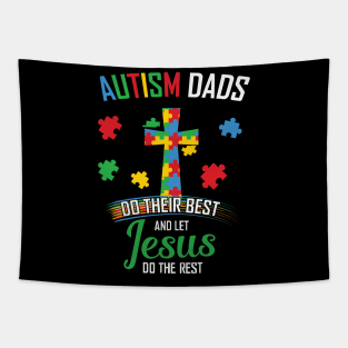 Dad Jesus Autism Awareness Gift for Birthday, Mother's Day, Thanksgiving, Christmas Tapestry