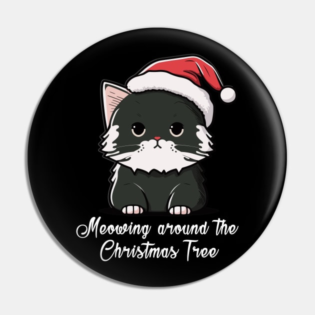 Cute Ugly Christmas Cat Gift Funny Cat Christmas Pin by KsuAnn