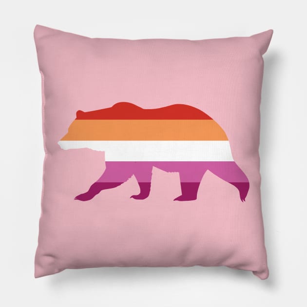 Pride Animals- Lesbian Bear Pillow by HeckHound