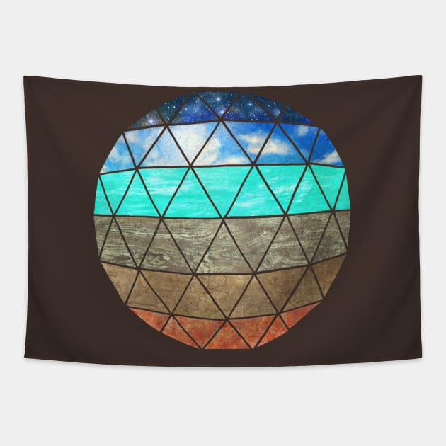 Geodesic 2 Tapestry by Terry Fan