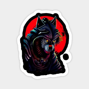 werewolf in Samurai armour Magnet