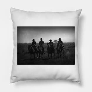 gauchos in black and white Pillow