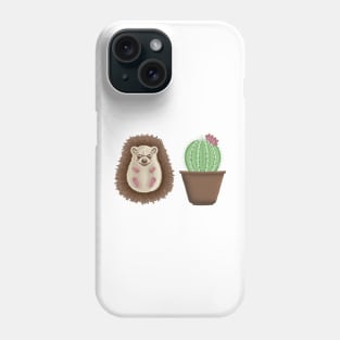 Hedgehog Twinning with a Cactus Phone Case