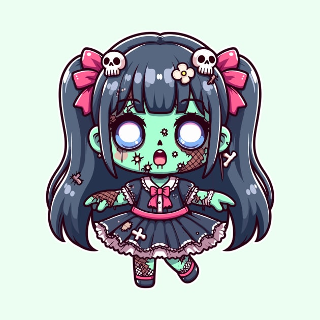 Zombie Kawaii Fashion Girl by DesignDinamique