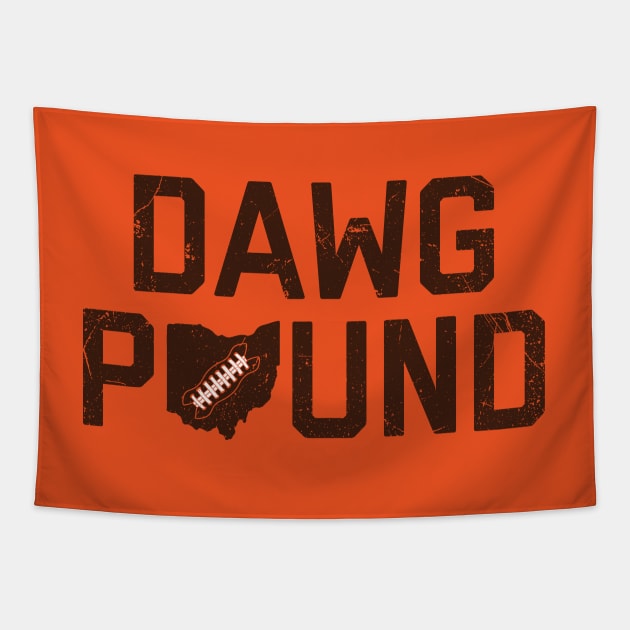 Dawg Pound - Orange Tapestry by KFig21