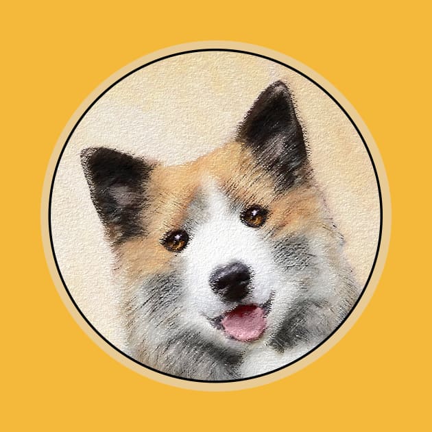 Icelandic Sheepdog Painting - Cute Original Dog Art by Alpen Designs