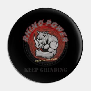 Rhino Power Rhinoceros Sport Pin