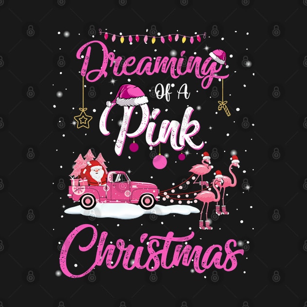 Dreaming Of A Pink Christmas Cute Pink Christmas Flamingos by egcreations