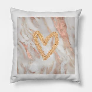 Marble glittering heart Pillow