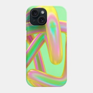 Pastel pink 3D holographic swerl Phone Case