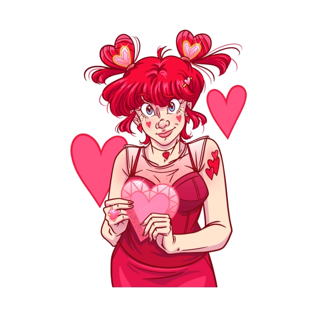 Heart Crystal Odango Red Version by Fizzy Vee