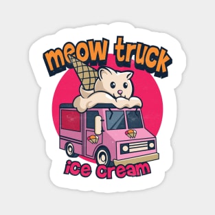 meow ice cream truck Magnet