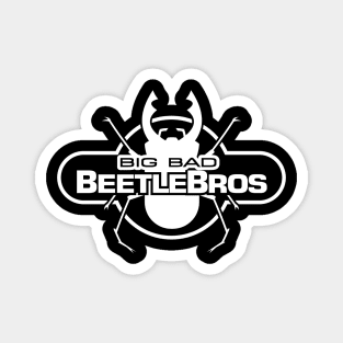Beetle Bros Logo White Magnet