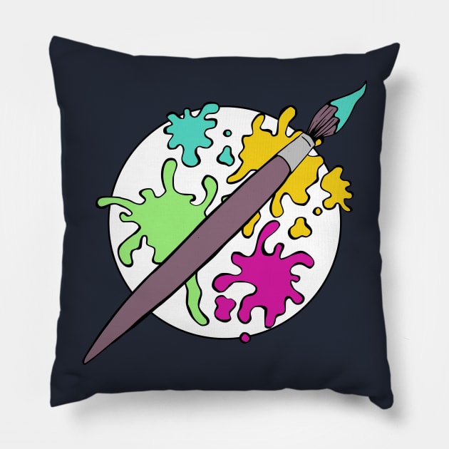 Paint Brush Pillow by Olooriel