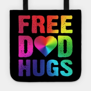 Free Dad Hugs LGBT Rainbow Pride Parades Gifts Tote