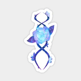 Pixel Ice Rose Vine Magnet